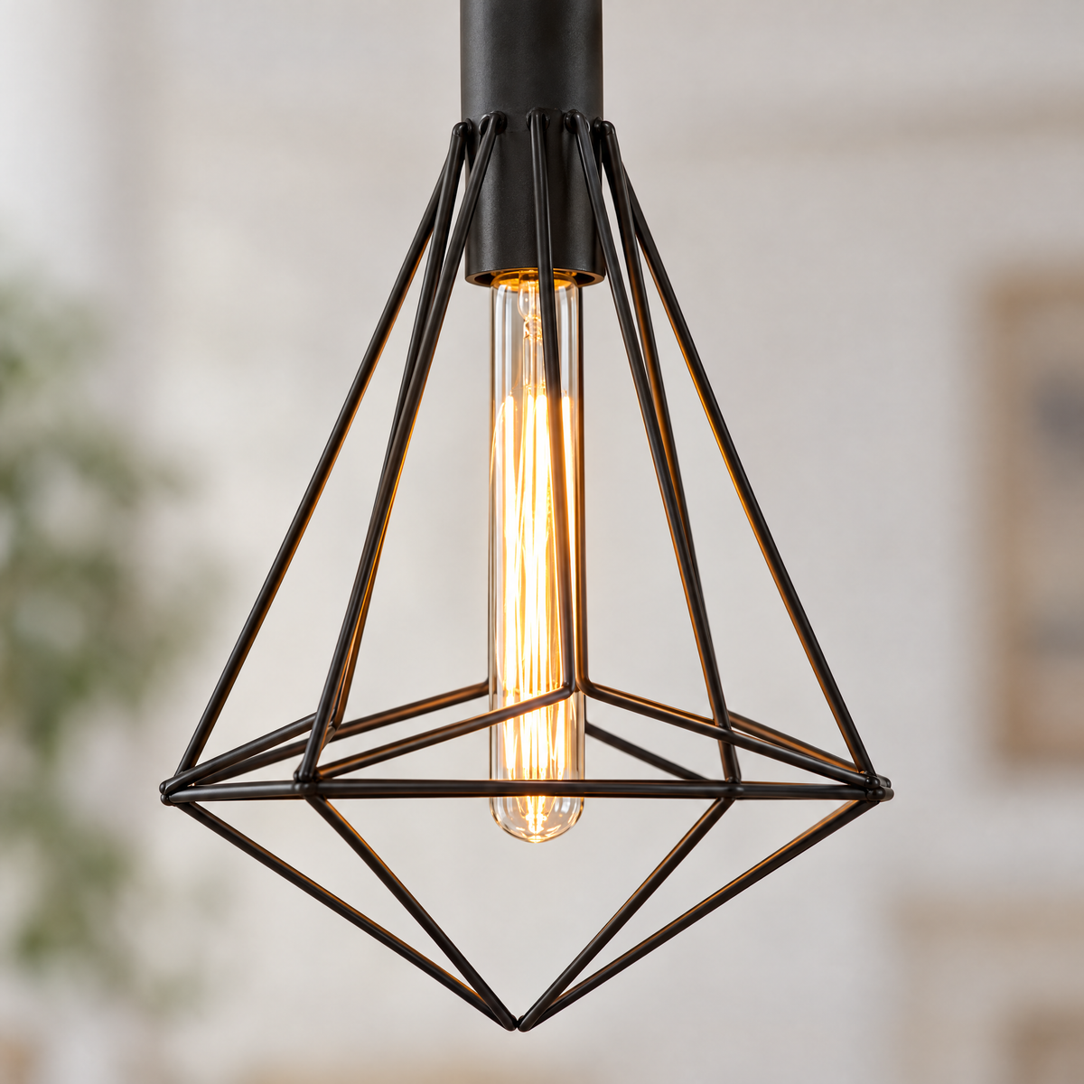 Lavisa - Black Wire Cage Pendant Light