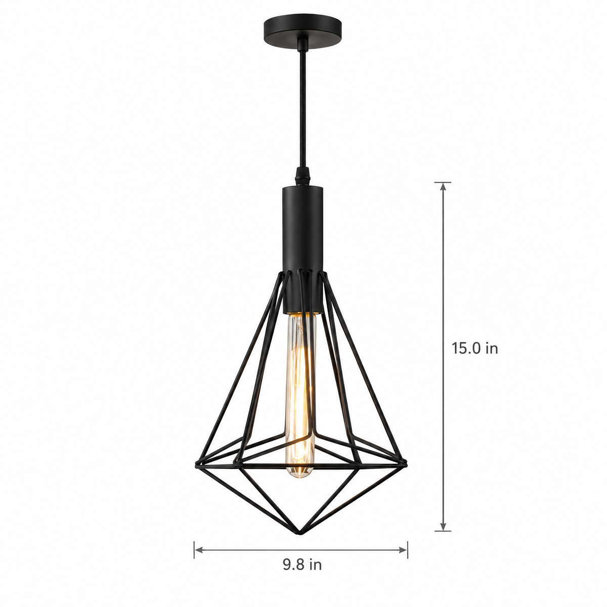 Lavisa - Black Wire Cage Pendant Light