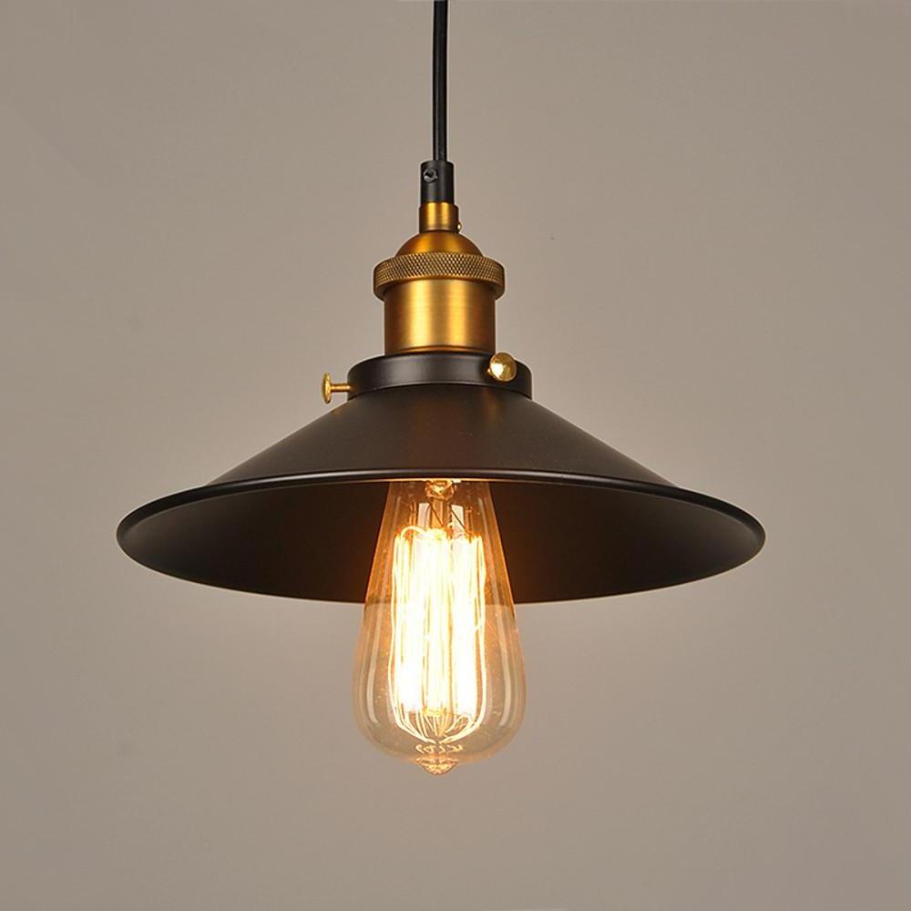 Lavisa - Industrial Metal Cone Pendant Light with Adjustable Wire