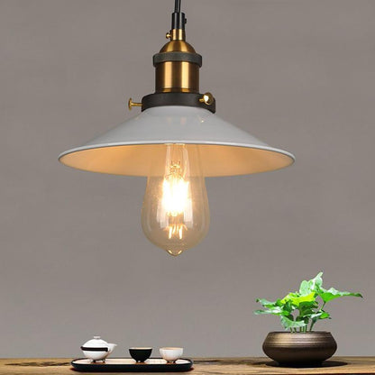 Lavisa - Industrial Metal Cone Pendant Light with Adjustable Wire
