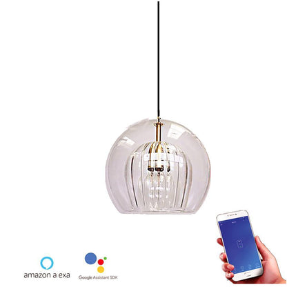 Lavisa - Copper and Glass Globe Pendant Light