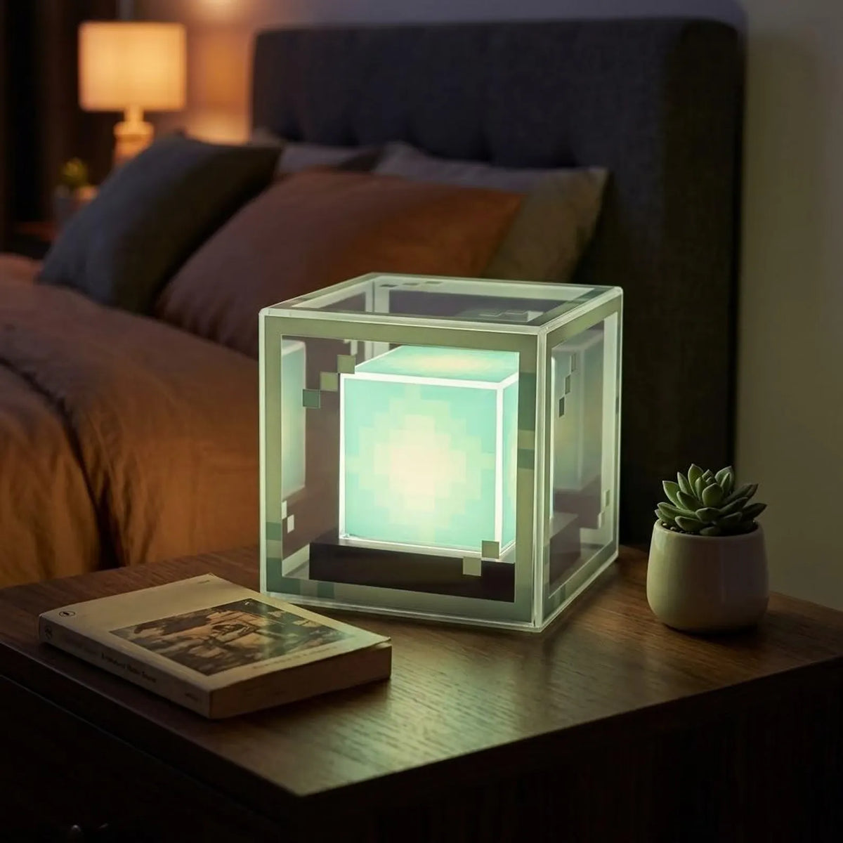 Lavisa rechargeable pixel glow lamp with multi-color switching for desks and gaming setups (View 3)