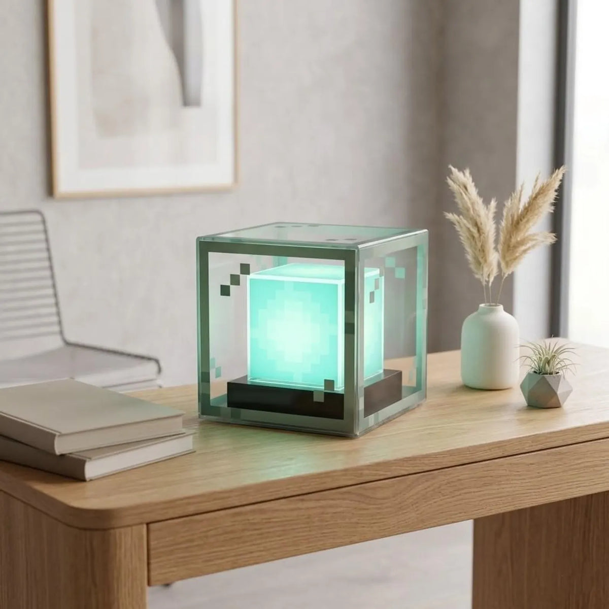 Lavisa rechargeable pixel glow lamp with multi-color switching for desks and gaming setups (View 4)