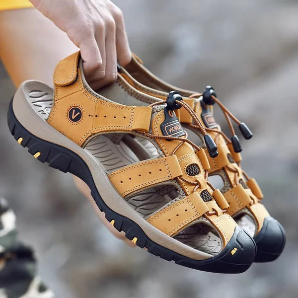 Men’s All-Weather Slip-On Comfort Sandals - Close-Up Texture & Detail | Lavisa