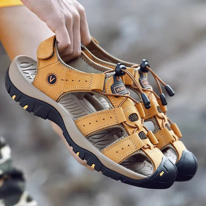 Men’s All-Weather Slip-On Comfort Sandals - Close-Up Texture & Detail | Lavisa