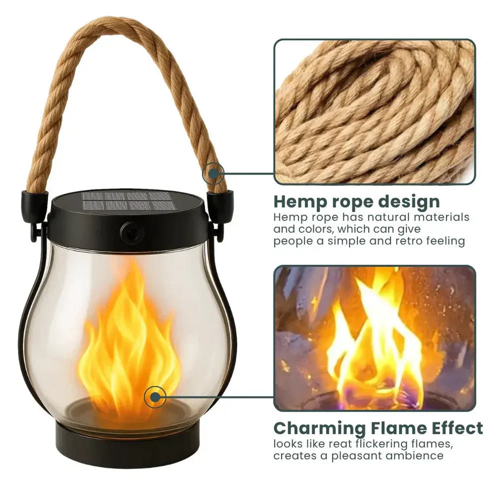 Lavisa - Outdoor Solar Flame Lantern