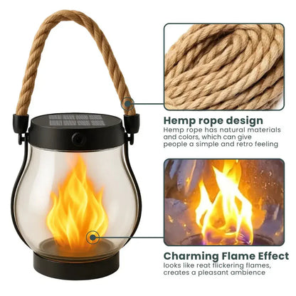 Lavisa - Outdoor Solar Flame Lantern