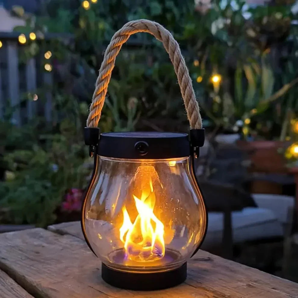 Lavisa - Outdoor Solar Flame Lantern