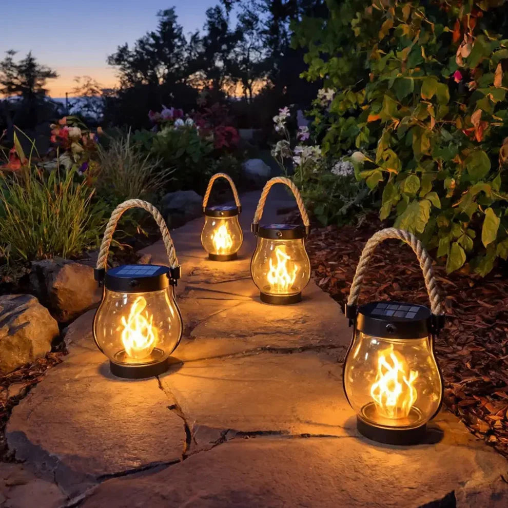 Lavisa - Outdoor Solar Flame Lantern