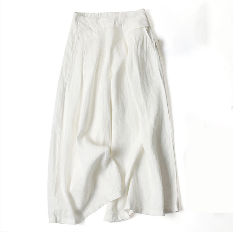 Lavisa - High Waisted Linen Wide Leg Trousers