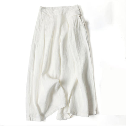 Lavisa - High Waisted Linen Wide Leg Trousers