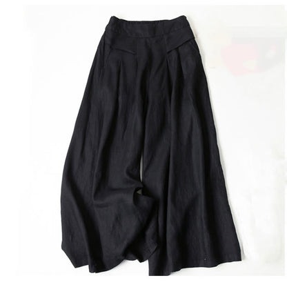 Lavisa - High Waisted Linen Wide Leg Trousers