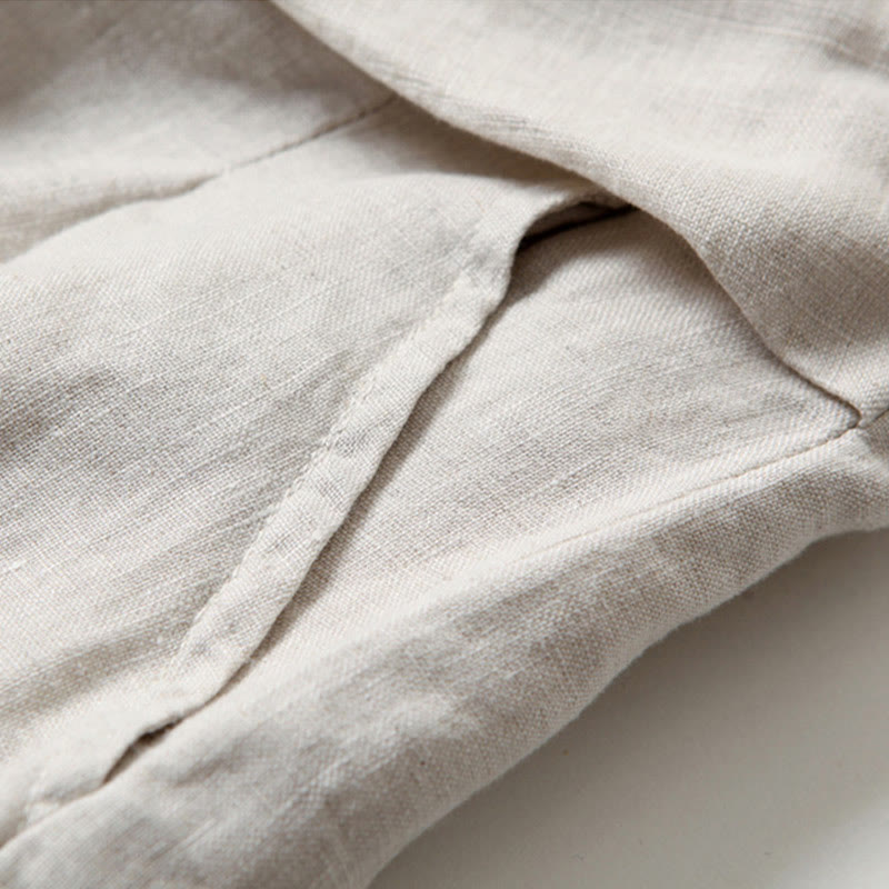 Lavisa - High Waisted Linen Wide Leg Trousers