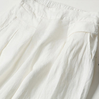 Lavisa - High Waisted Linen Wide Leg Trousers