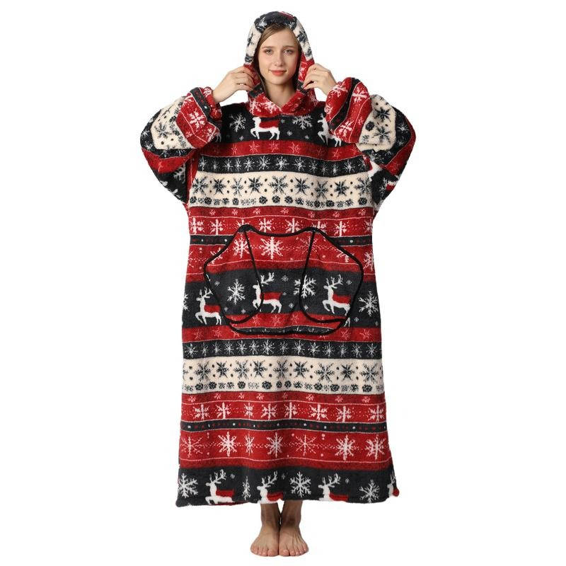 Lavisa - Oversized Wearable Blanket Hoodie with Double Layer Fleece and Sherpa