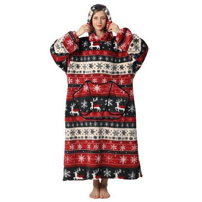 Lavisa - Oversized Wearable Blanket Hoodie with Double Layer Fleece and Sherpa