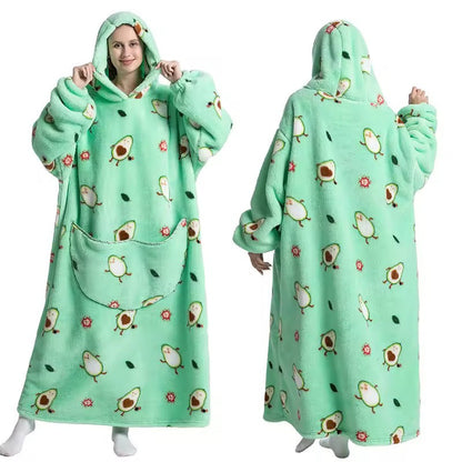 Lavisa - Oversized Wearable Blanket Hoodie with Double Layer Fleece and Sherpa