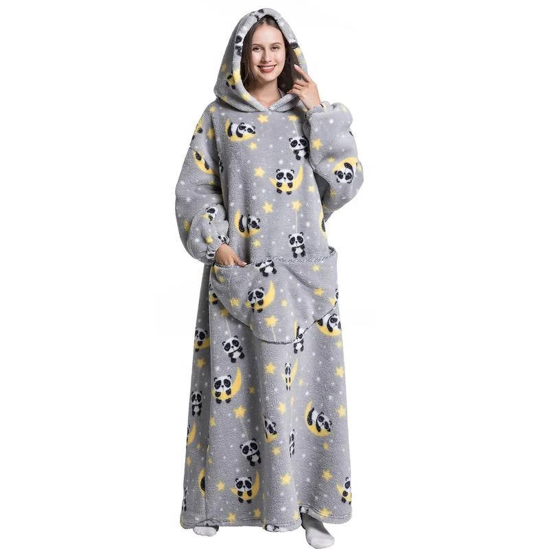 Lavisa - Oversized Wearable Blanket Hoodie with Double Layer Fleece and Sherpa