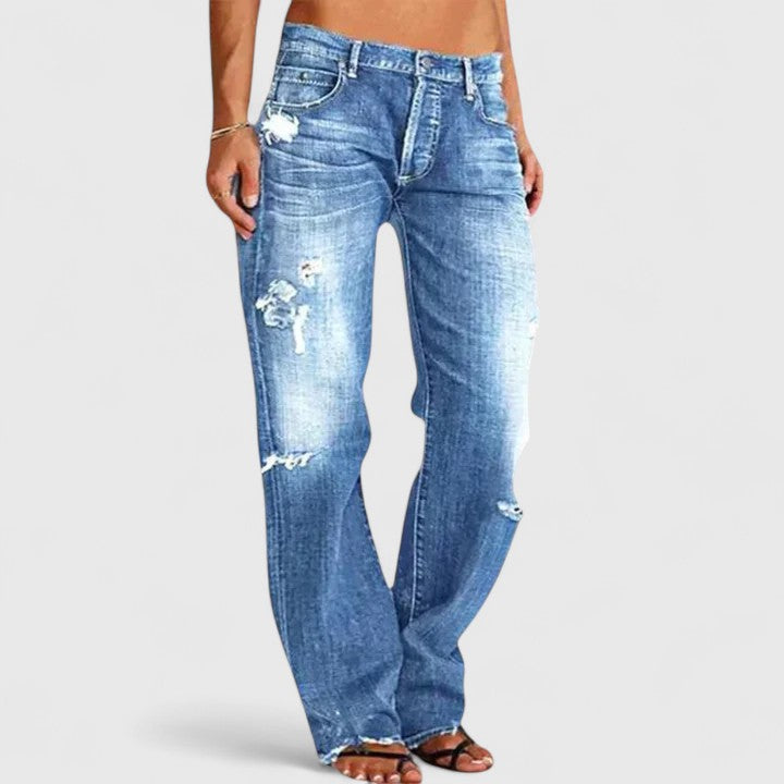 Lavisa - Low Rise Stretch Wide Leg Jeans