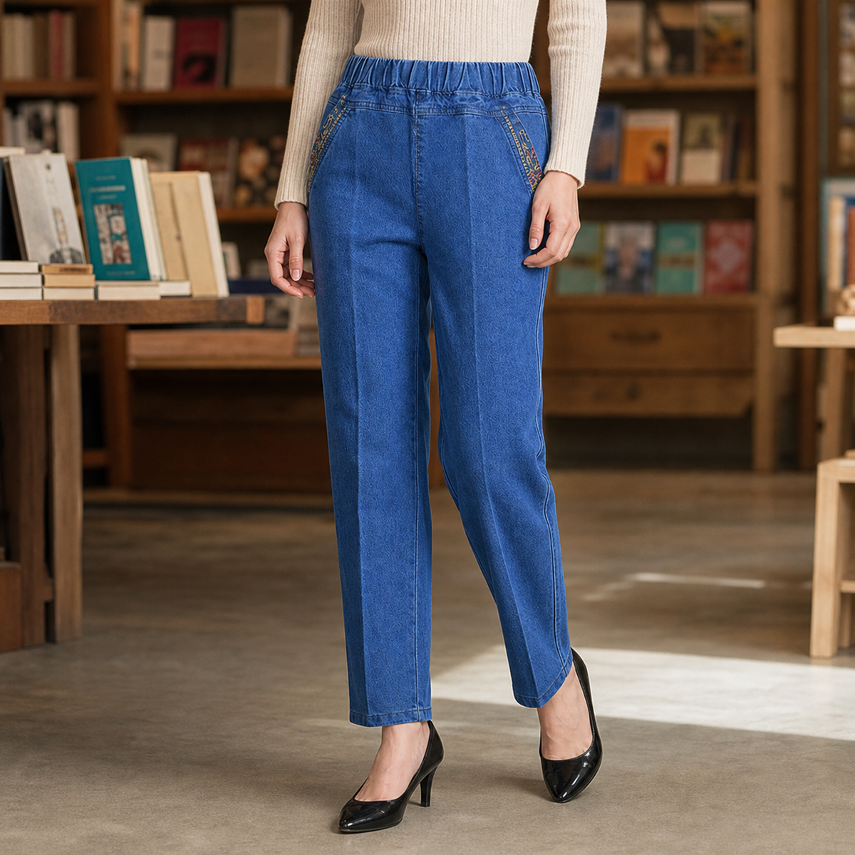 Lavisa - Women's Candela-Kate High-Rise Straight-Leg Denim Pants