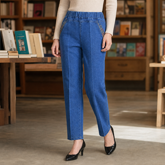 Lavisa - Women's Candela-Kate High-Rise Straight-Leg Denim Pants