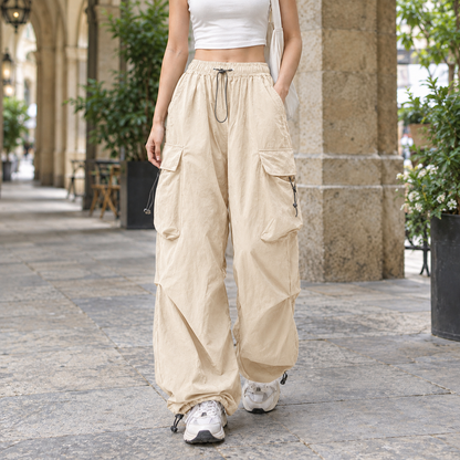 Lavisa - Women's Relaxed Cargo Pants - Adjustable Hems