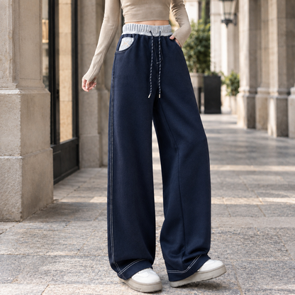 Lavisa - Hazel-Jade Women's Wide Leg Pants with Drawstring Waist