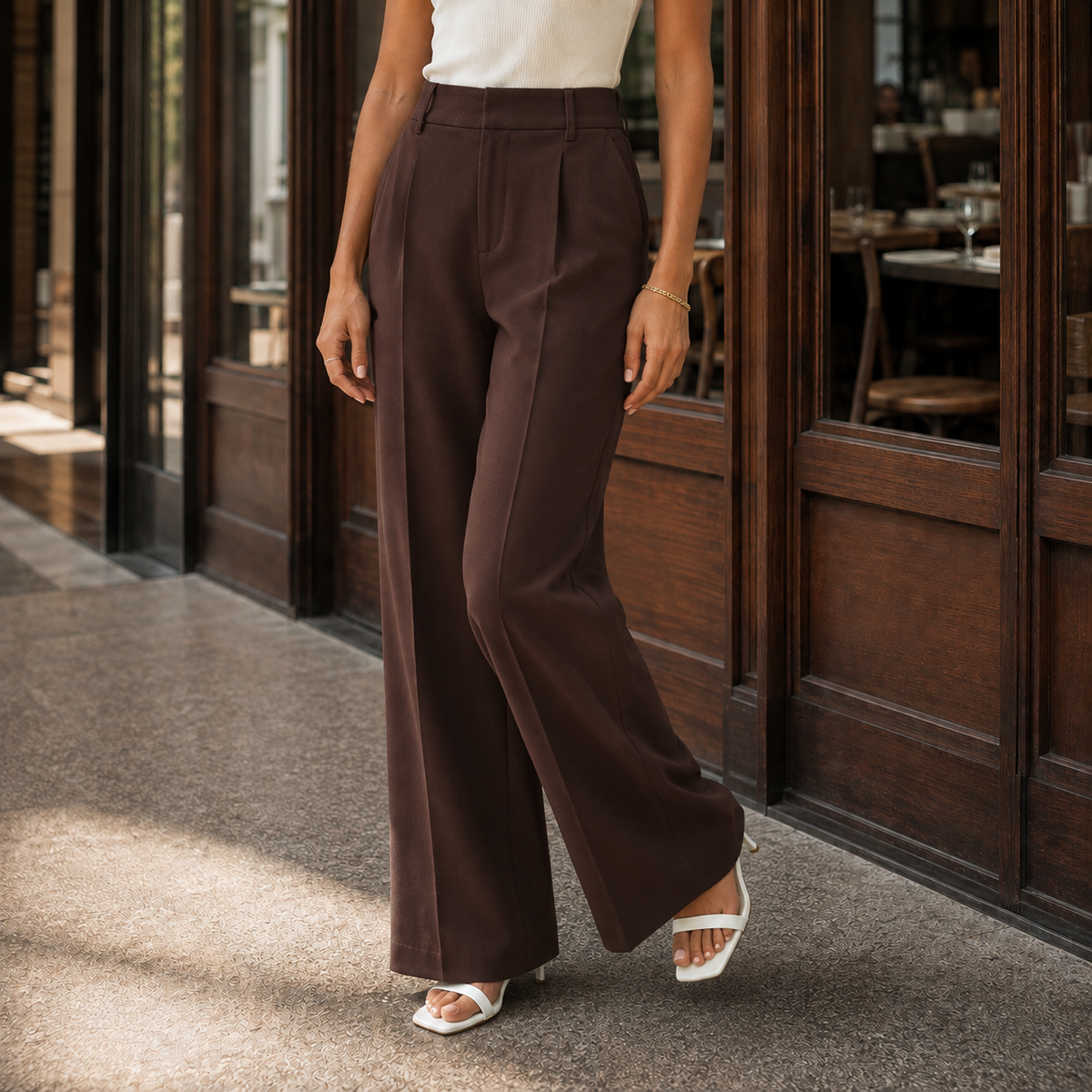 Lavisa - Rosalie-Faye High-Waisted Wide-Leg Tailored Pants