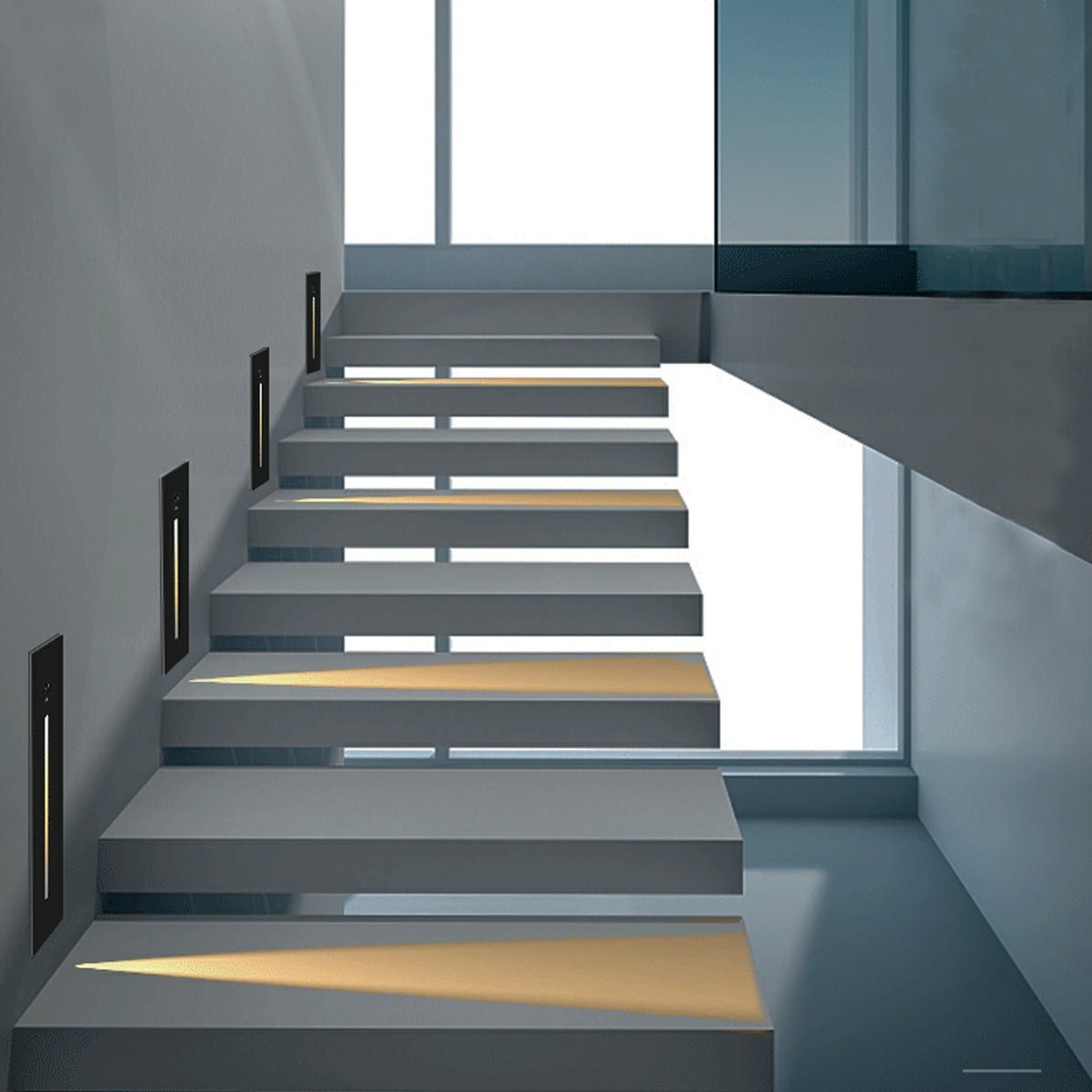 Lavisa - Indoor Minimalist Motion Sensor LED Recessed Stairway Wall Light