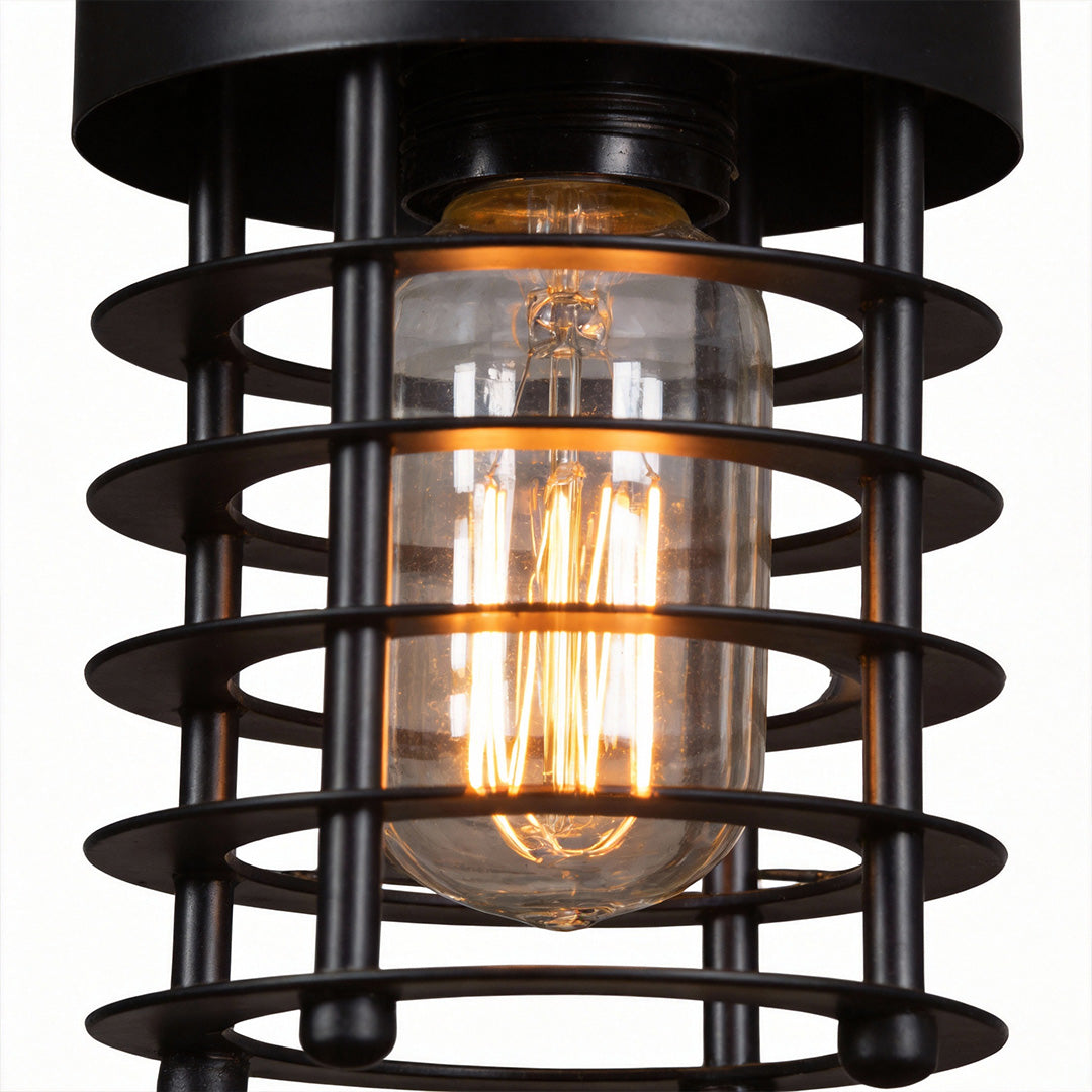 Lavisa - Industrial Metal Cage Pendant Light