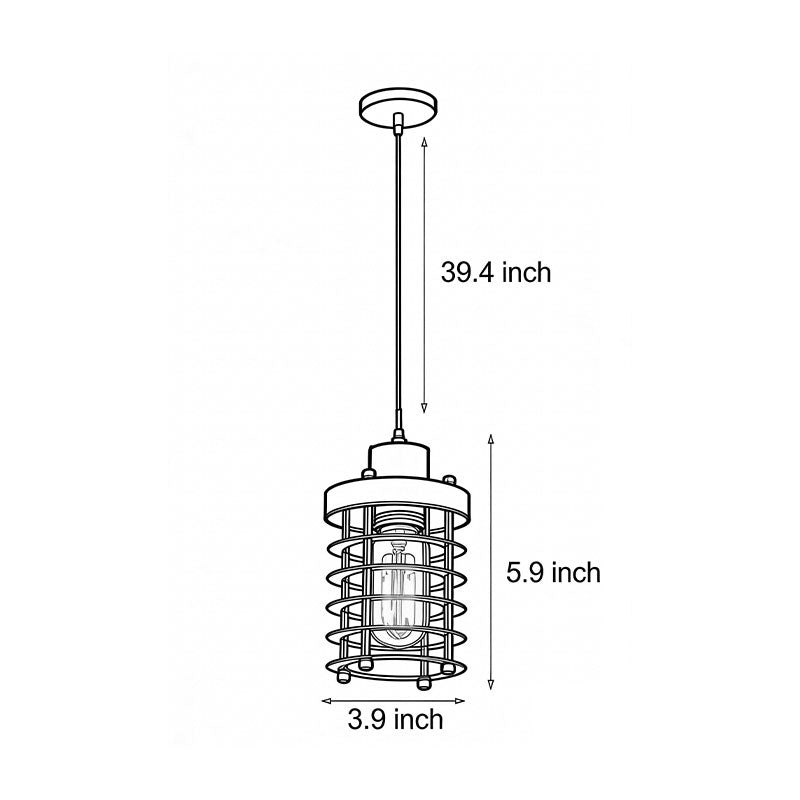 Lavisa - Industrial Metal Cage Pendant Light