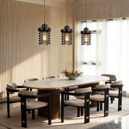Lavisa - Industrial Metal Cage Pendant Light