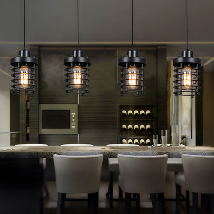 Lavisa - Industrial Metal Cage Pendant Light