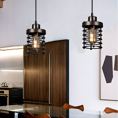 Lavisa - Industrial Metal Cage Pendant Light