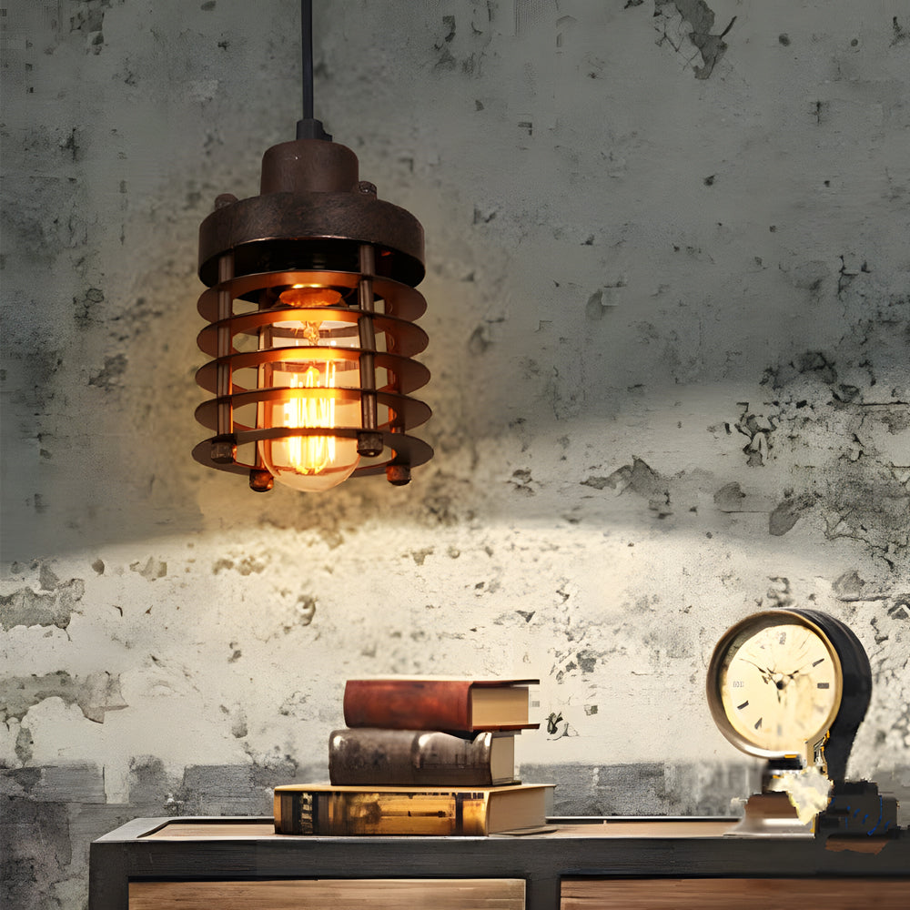 Lavisa - Industrial Metal Cage Pendant Light