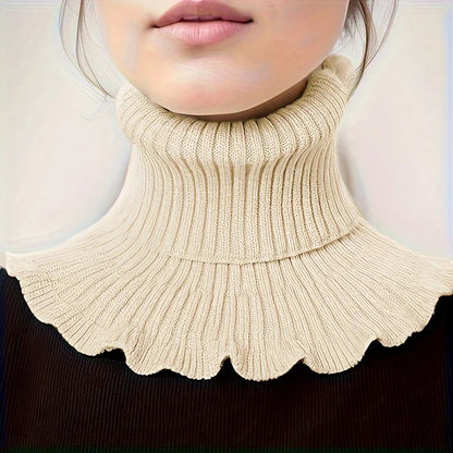 Lavisa - Elegant Knitted Turtleneck Neck Warmer for Women - Detachable Scarf
