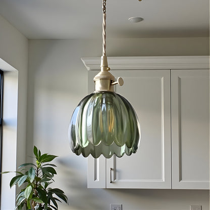 Lavisa - Retro-Style Ribbed Dome Pendant Light