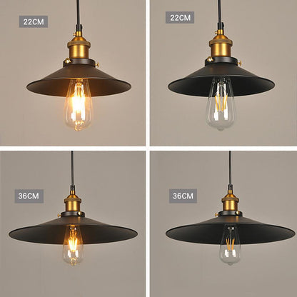 Lavisa - Industrial Metal Cone Pendant Light with Adjustable Wire
