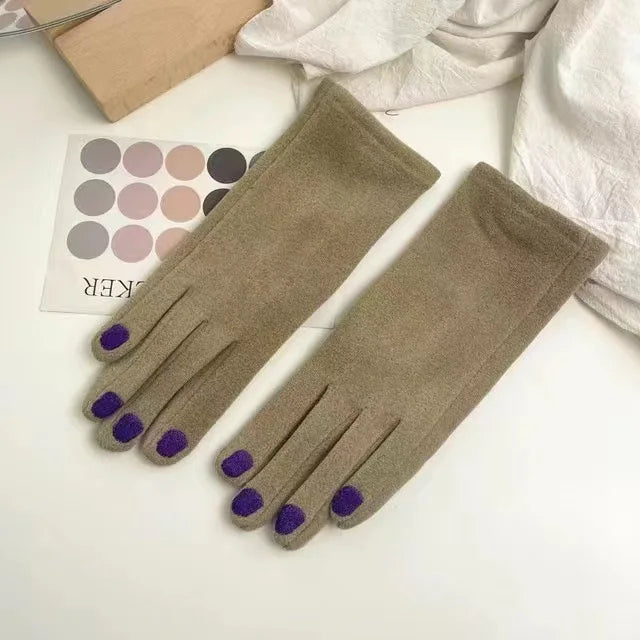 Lavisa - Touchscreen Winter Gloves with Manicure Nail Design