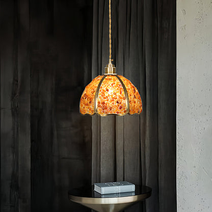 Lavisa - Small Crystal Dome Pendant Light Dimmable Copper Fixture