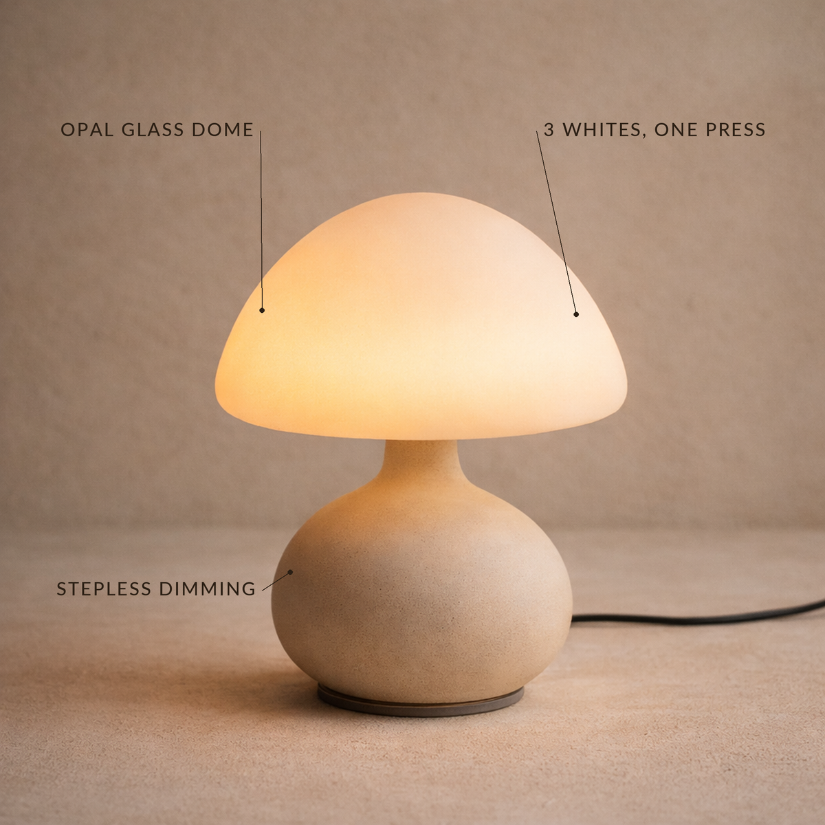 Lavisa - Dimmable Mushroom Desk Lamp