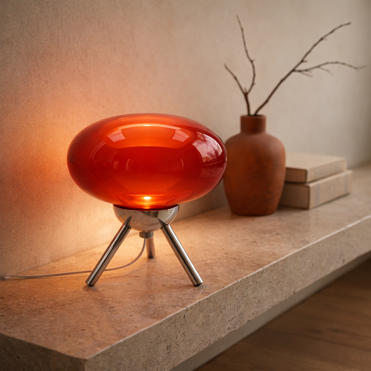 Lavisa - Ruby Glass Table Lamp