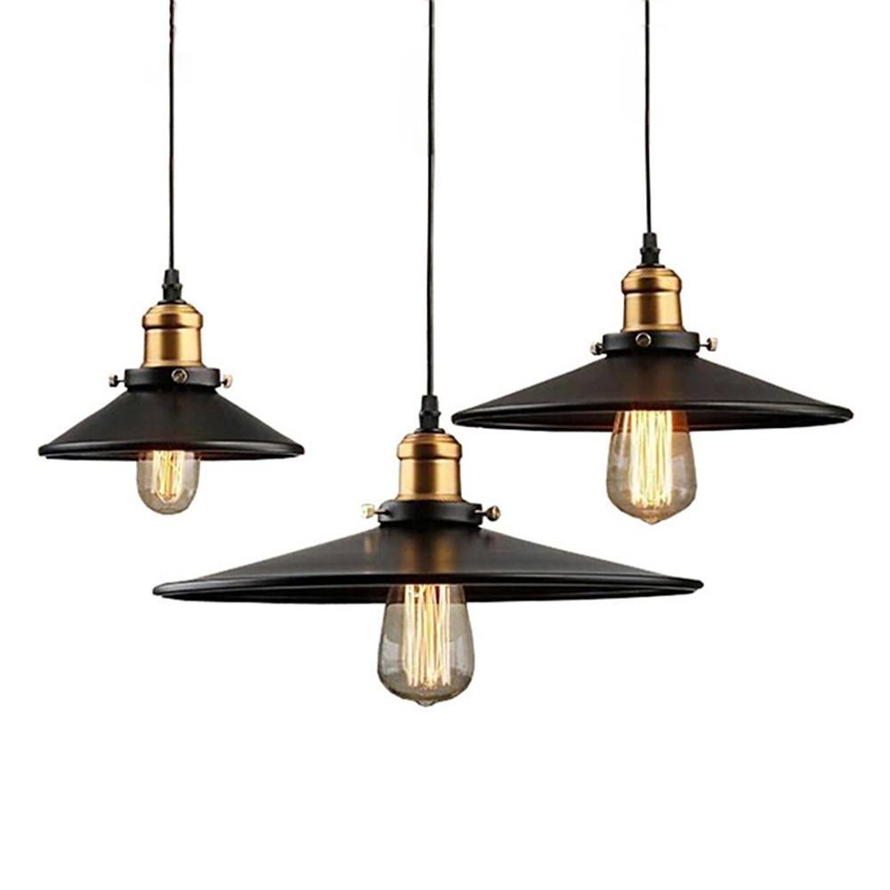 Lavisa - Industrial Metal Cone Pendant Light with Adjustable Wire
