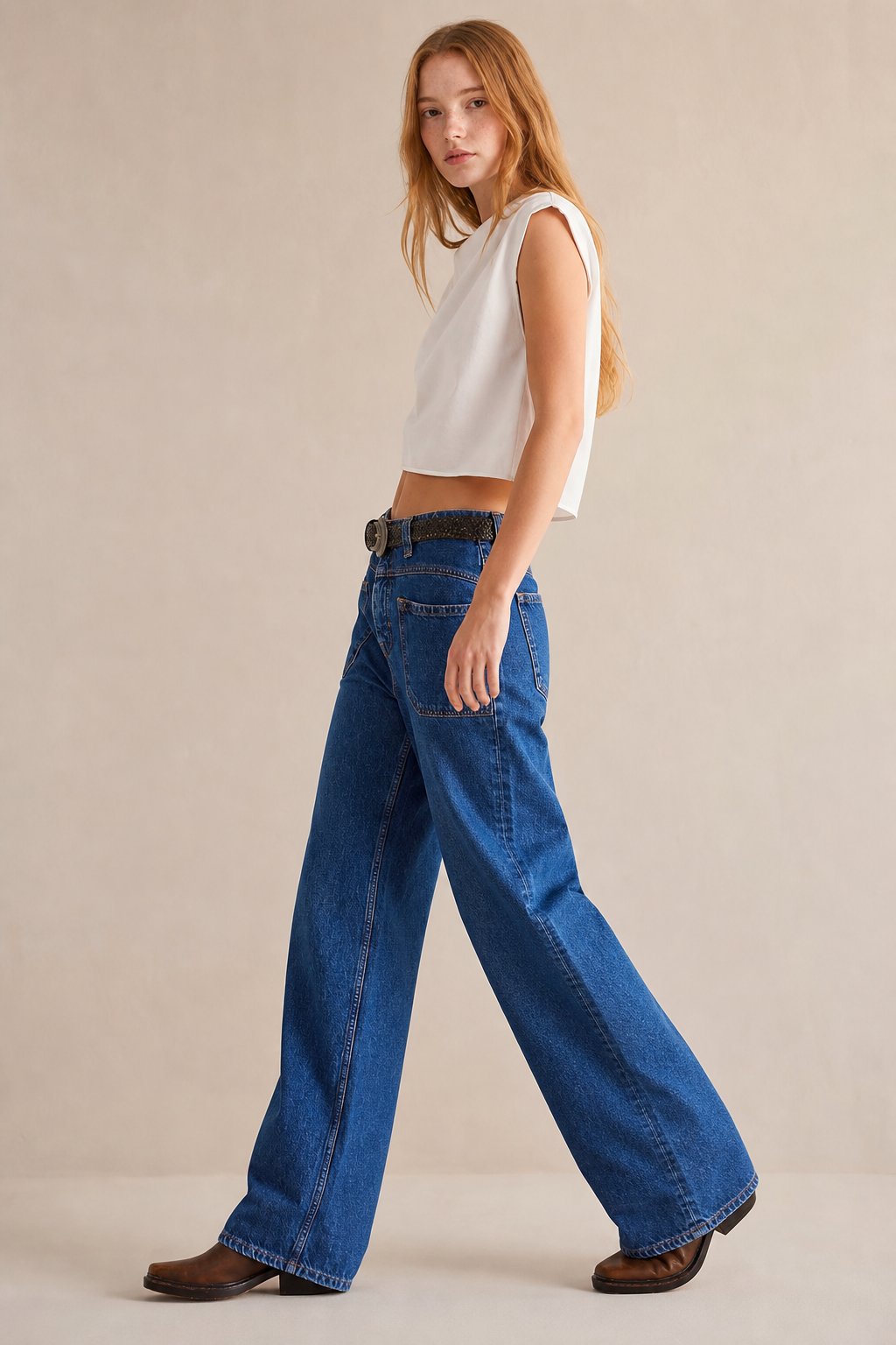 Lavisa - Candace High Waist Wide Leg Jeans