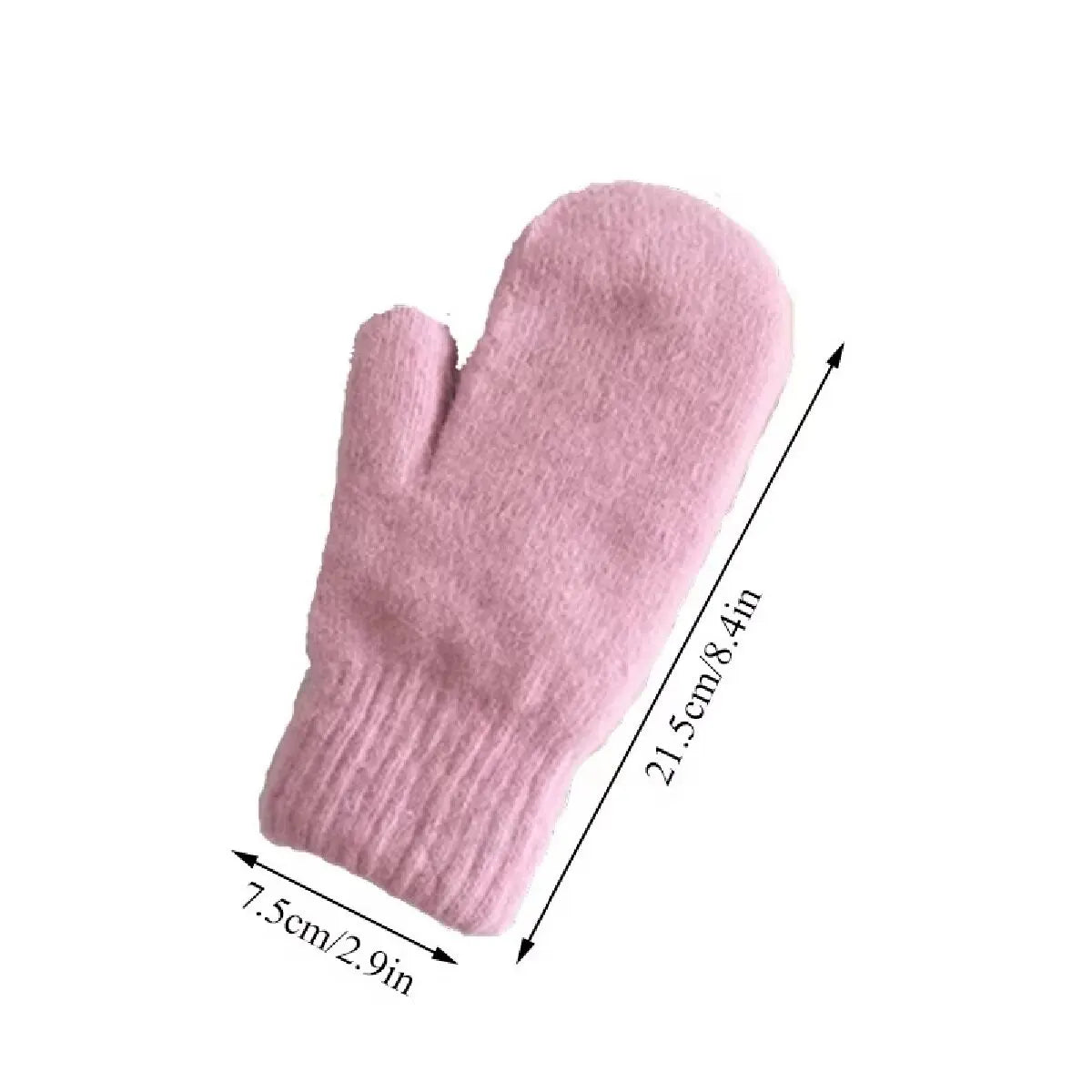 Lavisa - Cashmere Knit Winter Mittens with Faux Fur Trim