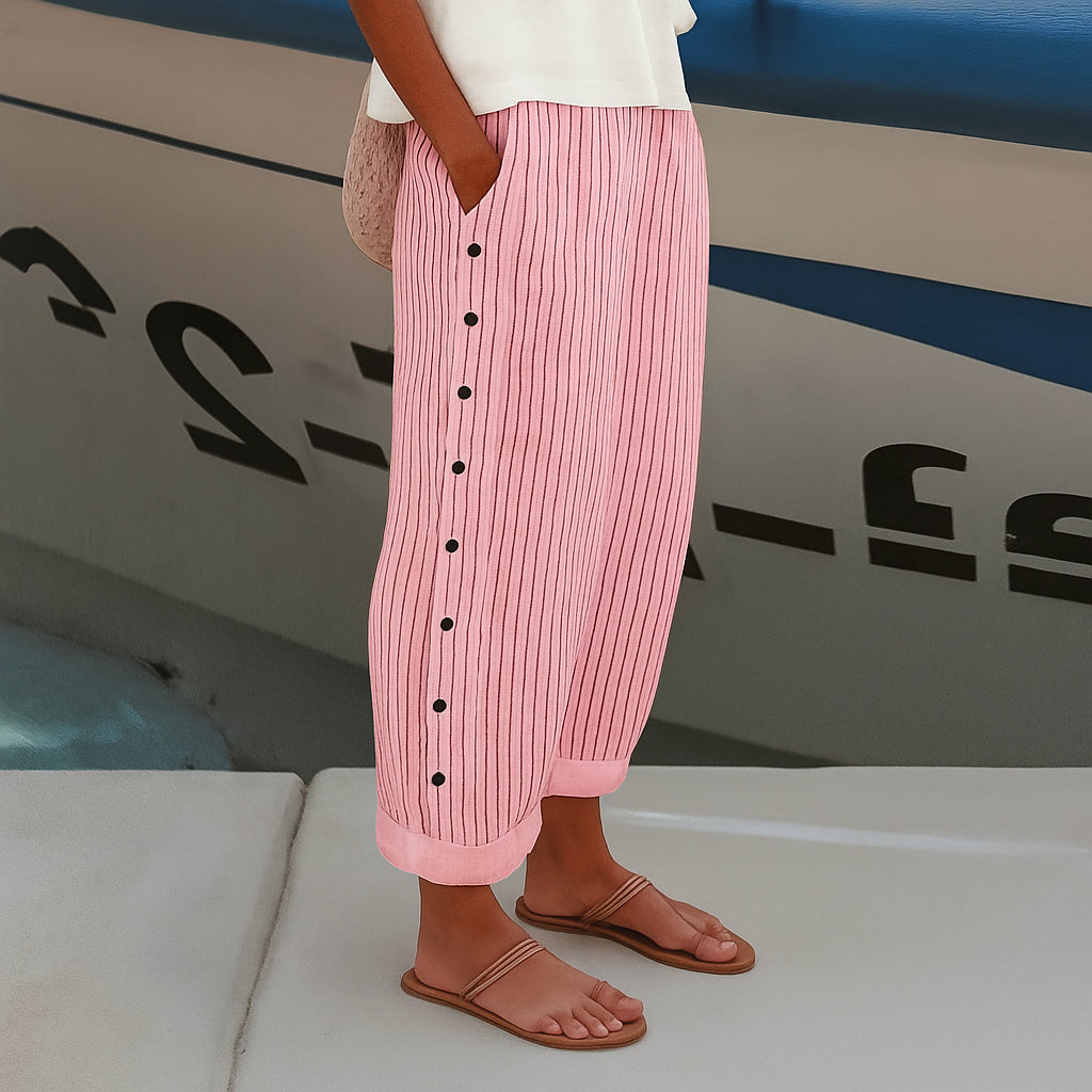 Lavisa - Casual Striped Wide-Leg Pants