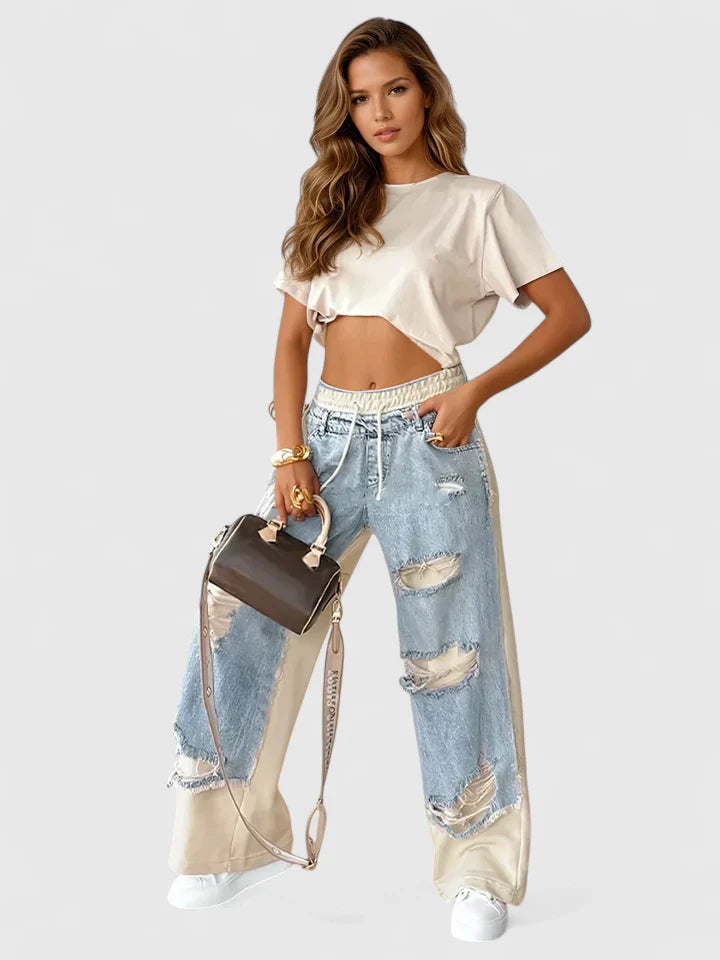 Lavisa - Comfortable Urban Style Sweatpants - Distressed Joggers