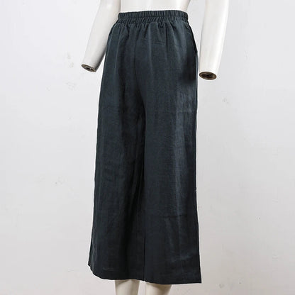 Lavisa - Cropped Wide Leg Linen Pants