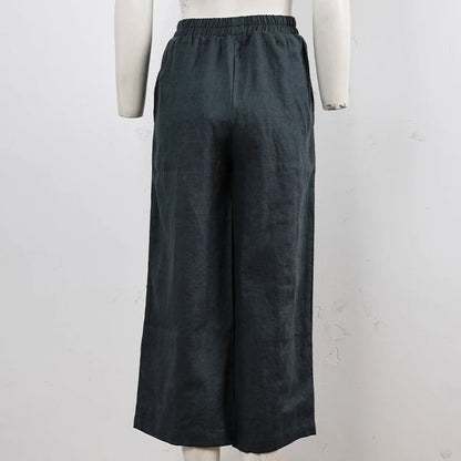 Lavisa - Cropped Wide Leg Linen Pants