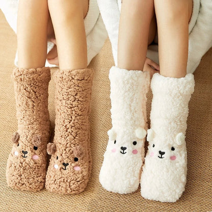 Lavisa - Cute Bear Fleece Thermal Socks